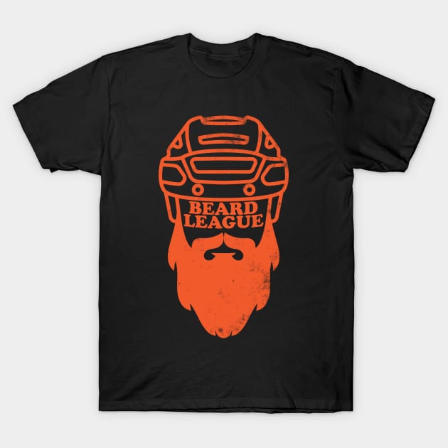 Beard League - Playoff Hockey (orange version) T-Shirt by toadyco